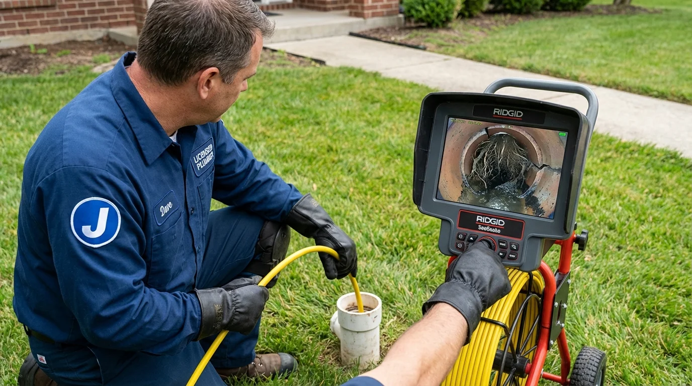 Sewer camera inspection being performed by Johns Plumbing LLC in King City